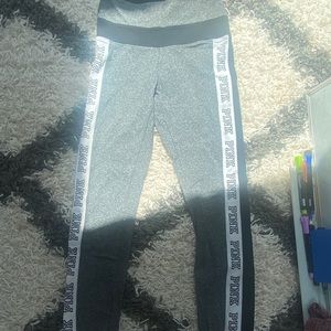 PINK yoga leggings grey